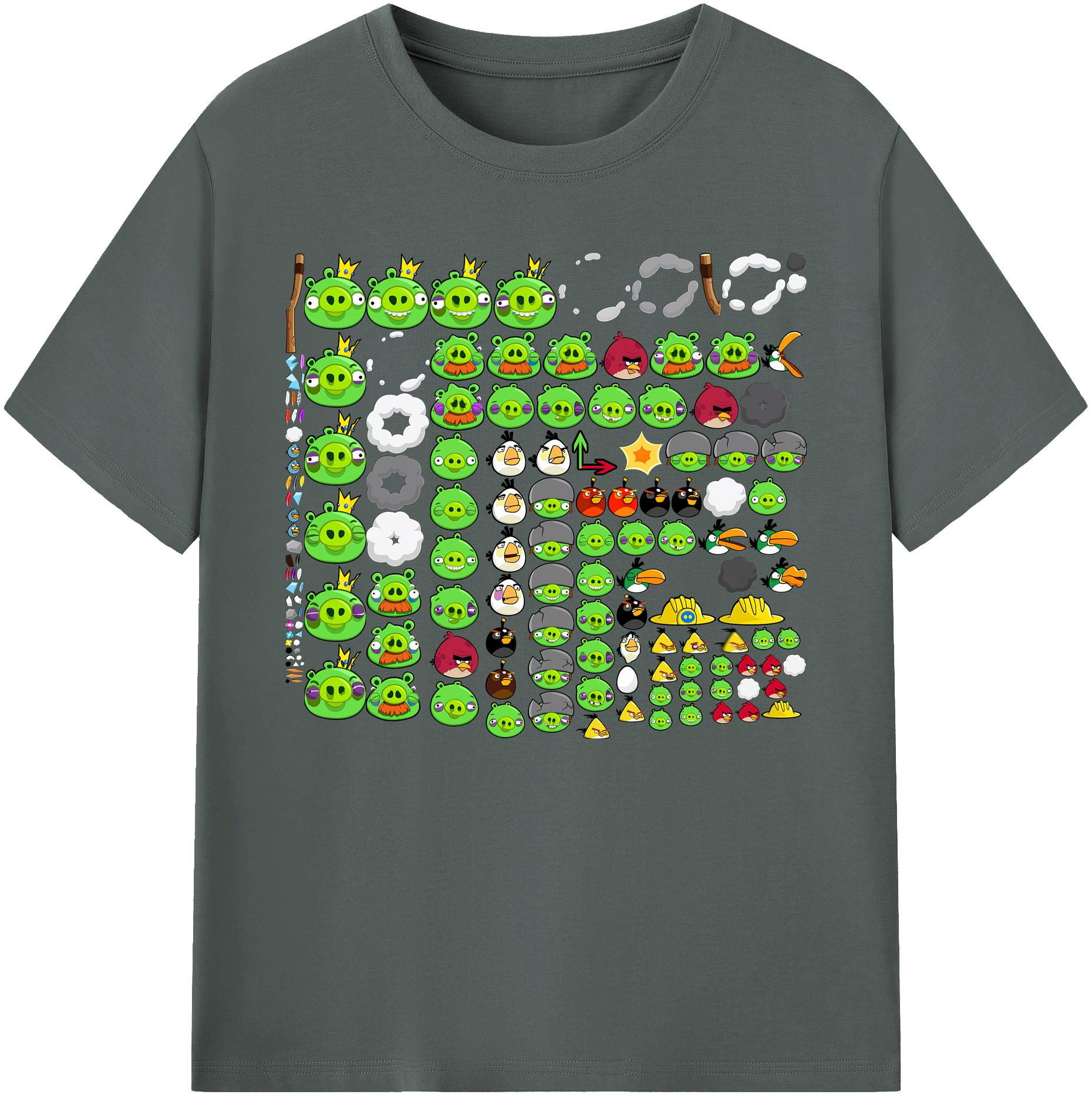 （画像用） Angry Birds アングリーバード 綿100％ メンズ半袖Tシャツ｜肌触りやわらか＆通気性